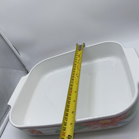 Vintage Corning Ware Casserole Lasagna Baking Dish Pink Peony A-21-B-N - Picture 12 of 14